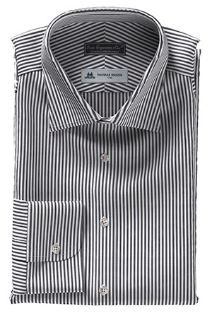 THOMAS MASON ブラック ロンドンストライプ(TMS86984)
