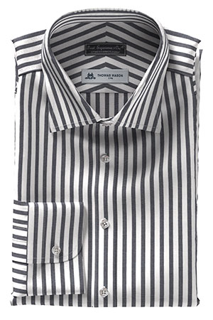 THOMAS MASON ブラック ボールドストライプ(TMS86986)