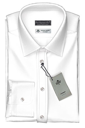Thomas Mason Journey 100/2Ply White Royal Oxford(NP-TMS87804)