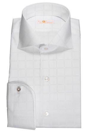 Wrinkle Free 100/2ドビー ホワイト チェック(TY92402)