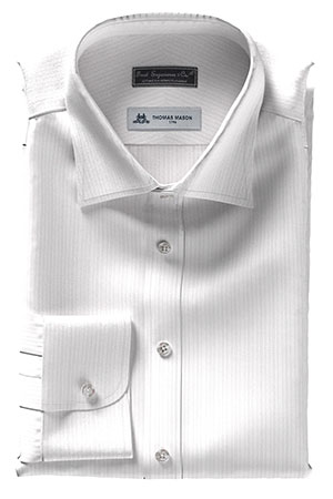 THOMAS MASON ホワイト ドビーストライプ (TMS95441)