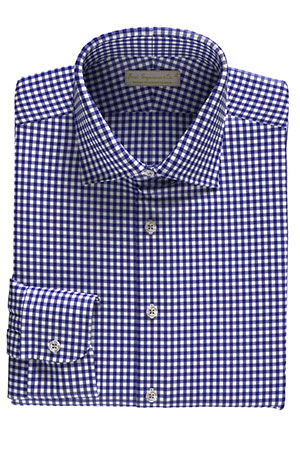 BROAD_STRECH ネイビー ギンガムチェック ブロード(SW97104)