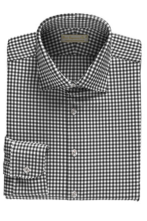 BROAD_STRECH ブラック ギンガムチェック ブロード(SW97105)