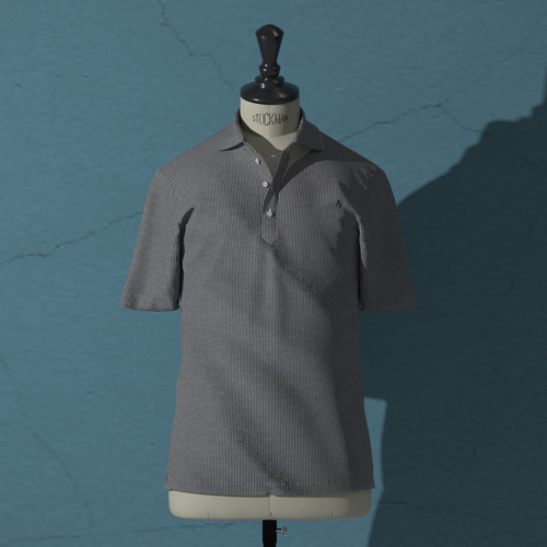 CHARCOAL WHITE KINT PIQUE STRIPE(PN-SW97682)