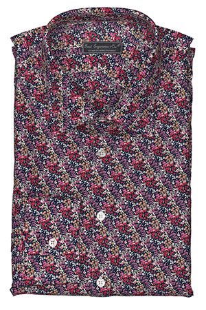 LAWN RED/NAVY FLOWER PRINT(PN-SW97924)