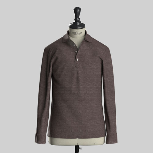 Brown Melange Knit Jersey Stitch(NP-SW98733)
