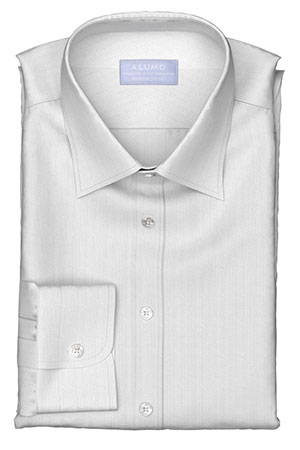 ALUMO120/2ply ホワイト ドビー ダブル ストライプ(PN-Ｙ99493)