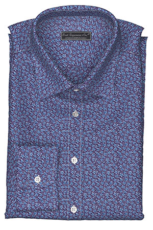 LIBERTY シュリンク ネイビー/ブルー スペックル 小花(PN-U100265)