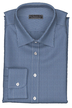 FINEST_PRINT ブルー スクエア柄(PN-100314)