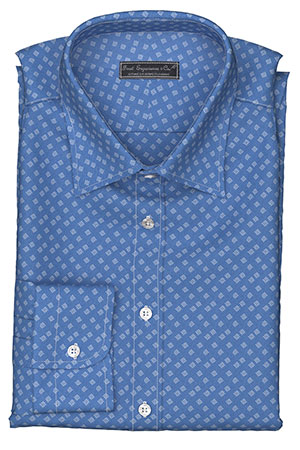 FINEST_PRINT ブルー/ホワイト小紋柄(PN-100323)