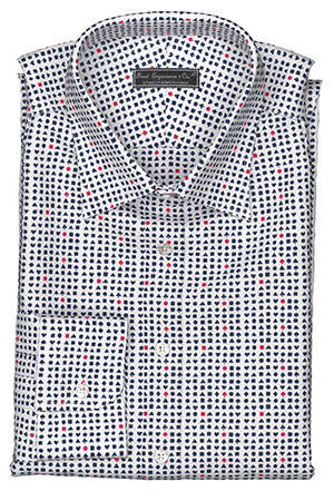 FINEST_PRINT ネイビー/レッド トランプ柄(PN-100328)