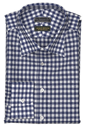 Spence Bryson Quintinネイビー ブロックチェック(KG100439)