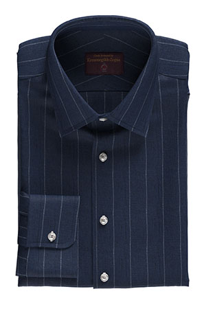 Zegna Pure Linen ネイビーストライプ(AR100559)