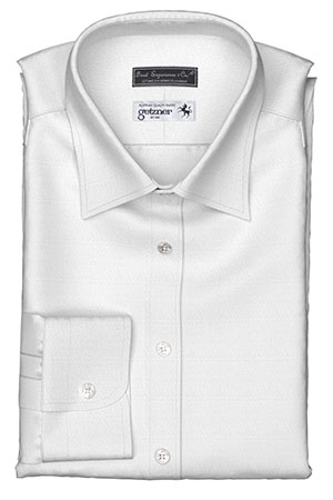 Getzner  ホワイト 斜め格子ドビー(Y100671)