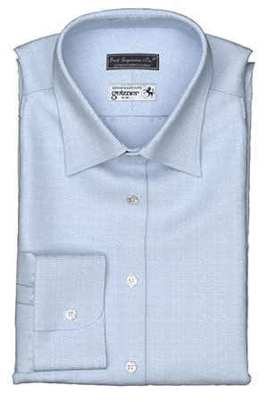 GETZNER 綿麻 サックス ドット ドビー(Y100760)