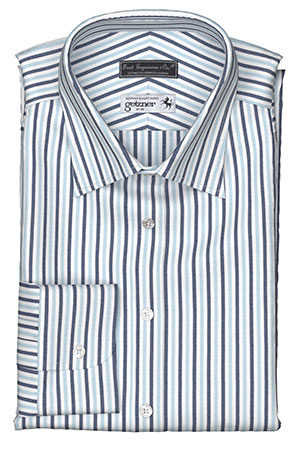 GETZNER 綿麻 サックス/ネイビー ストライプ(Y100761)