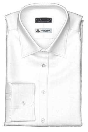 THOMAS MASON JOURNEY リネン ホワイト ネップ無地(Y100768)