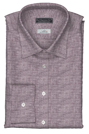 ALBINI リネン ブラウン ネップ無地(Y100778)