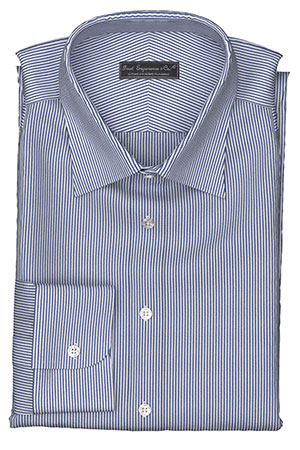 Wrinkle Free ネービー ストライプ(TY100879)