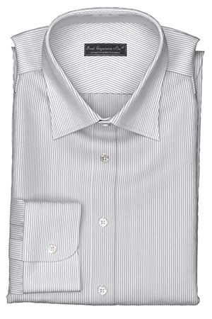 Wrinkle Free グレー ストライプ(TY100881)