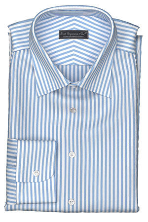 Wrinkle Free サックス ボールドストライプ(TY100885)