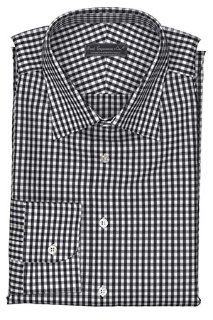 Wrinkle Free ブラック ブロックチェック(TY100887)