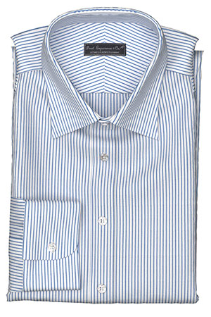 Wrinkle Free サックスストライプ(TY100889)