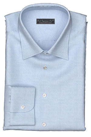 WRINKLE FREE TC ブルー シャンブレー(Y100941)