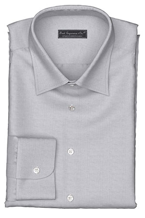 WRINKLE FREE TC グレー シャンブレー(Y100942)