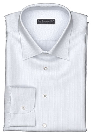 WRINKLE FREE TC グレー ドビーストライプ(Y100952)