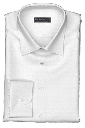 WRINKLE FREE TC ホワイト ドビー チェッカー (Y100970)