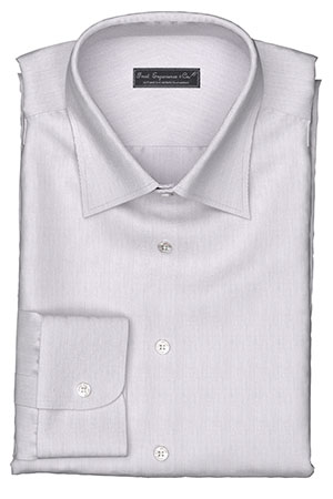 WRINKLE FREE TC グレー ヘアラインストライプ(Y100977)