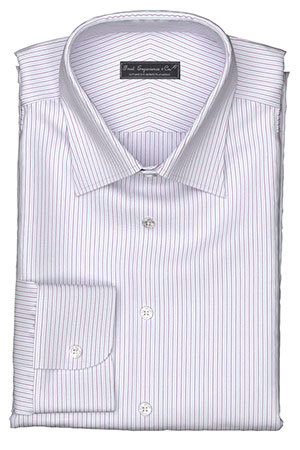 WRINKLE FREE TC パープル オルタネイトストライプ(Y100980)