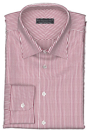 WRINKLE FREE TC レッド ロンドンストライプ(Y100983)