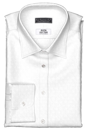 GIZA 100/2ply ホワイト星柄ドビー(Y101739)