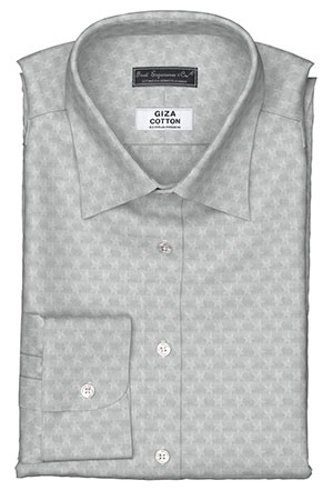 GIZA 100/2ply グレー星柄ドビー(Y101753)