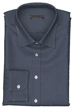 WRINKLEFREE デニムライク ネイビー ツイル with ホワイトステッチ(TY101799)