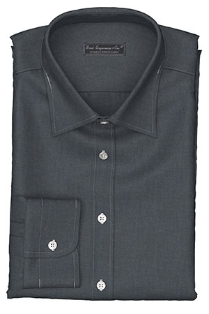 WRINKLEFREE デニムライク リッジドネイビー ツイル with ホワイトステッチ(TY101800)