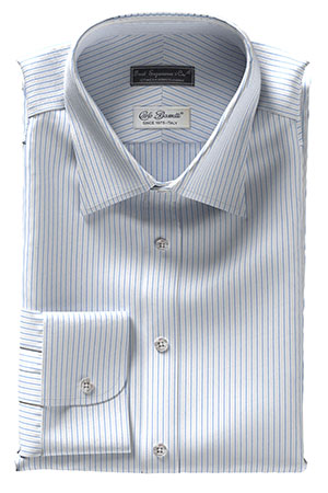 CarloBassetti ブルー＆グレー オルタネートストライプ(Y101903)