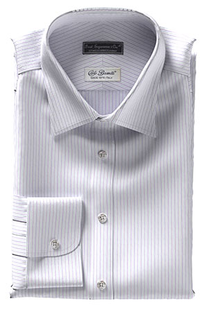 CarloBassetti ブルー＆パープル オルタネートストライプ(Y101904)