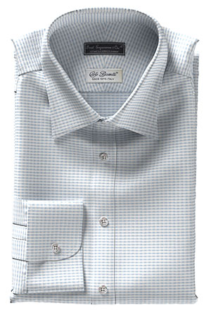 CarloBassetti サックス＆ホワイト刺し子ドビー(Y101933)