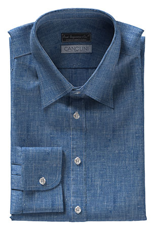 CANCLINI ブルーシャンブレーリネン(SW102073)