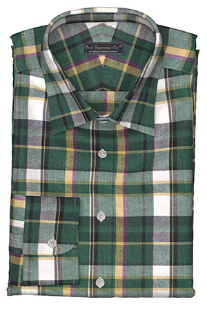 MADRASグリーン イエロー パープル チェック(SW102188)