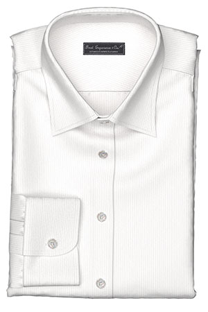 ICE COTTONホワイト ドビーストライプ(Y102235)