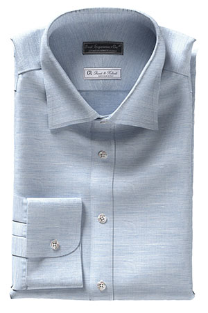 GRANDI&RUBINELLI 綿麻ネイビー ネップ(Y102345)