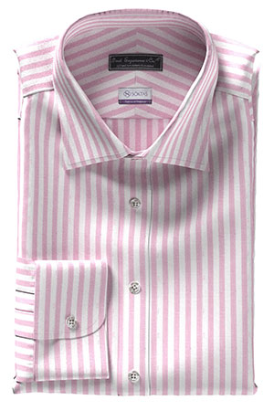 SOKTAS 綿麻ピンク ボールド ストライプ(Y102357)