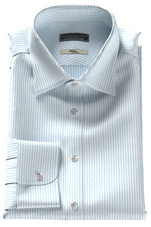 Plofilo サックス ストライプ リネン(Y102407)