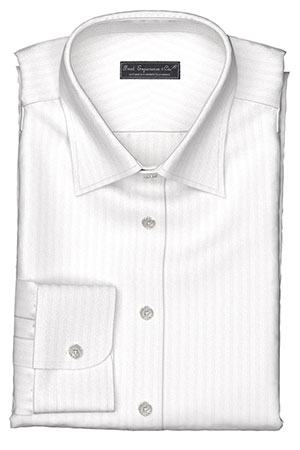 EURO SELECTION ホワイト ドビーストライプ (Y102433)