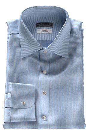 ALBINI-COTTON ハイゲージ サックスストライプ(TK102564)