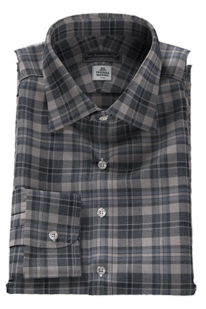 THOMAS MASON FLANNEL カシミヤ混 グレー チェック(Y102708)F-NEW